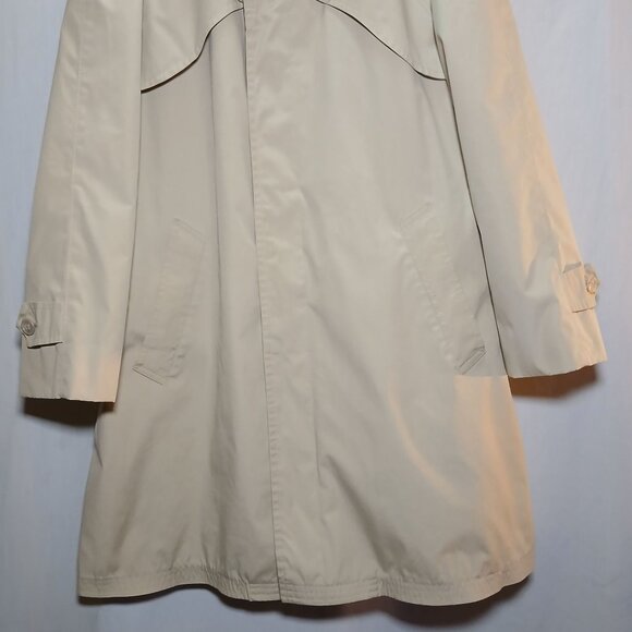 Misty Harbor Womens Trench Coat Medium Beige Button-Down Water-Resistant Classic - Picture 11 of 16